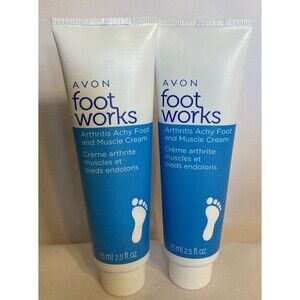 Avon Foot Works Arthritis Achy Foot and Muscle Cream 75ml/2.5fl Oz x2